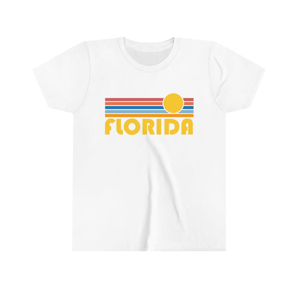 Florida Youth T-Shirt - Retro Sun Florida Kid's TShirt