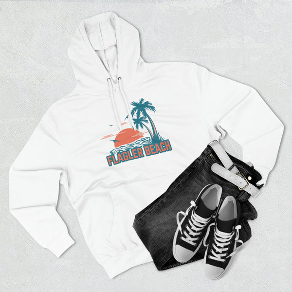 Premium Flagler Beach, Florida Hoodie - Palm Tree Unisex Sweatshirt