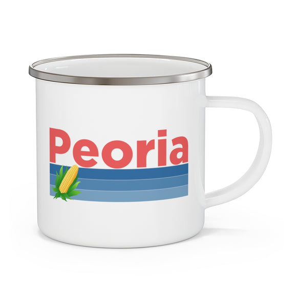Peoria, Illinois Camp Mug - Retro Corn Peoria Mug