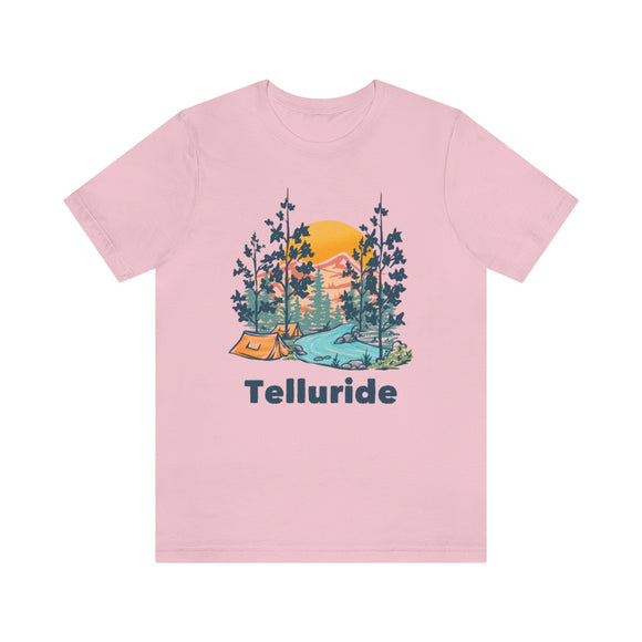 Telluride, Colorado T-Shirt - Mountain Illustration Unisex Telluride Shirt