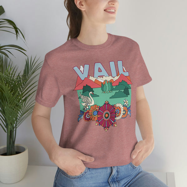 Vail Shirt, Colorado Retro T-Shirt, Hippie Style Colorado tee, Vail Mountain Shirt