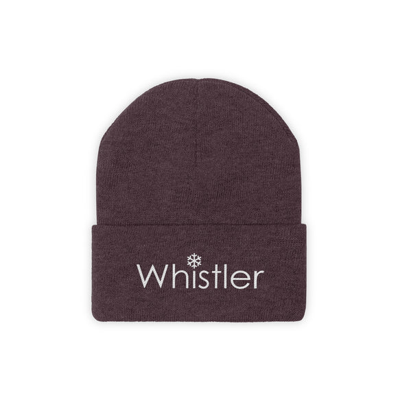 Whistler BC, Canada Beanie Snowflake - Embroidered Whistler Knit Hat