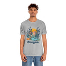 Oregon T-Shirt - Mountain Illustration Unisex Oregon Shirt-27