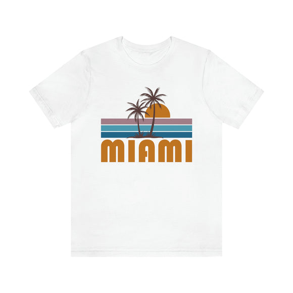 Miami, Florida T-Shirt - Retro Palm Tree Unisex Miami Shirt