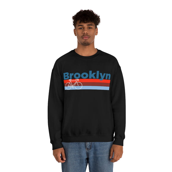 Brooklyn, New York Sweatshirt Retro Bike - Unisex Adult Crewneck Brooklyn Sweatshirt