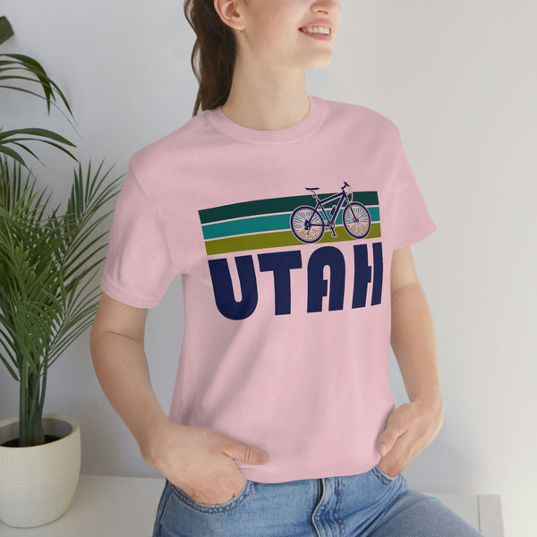 Utah T-Shirt - Retro Mountain Bike Adult Unisex Utah T Shirt