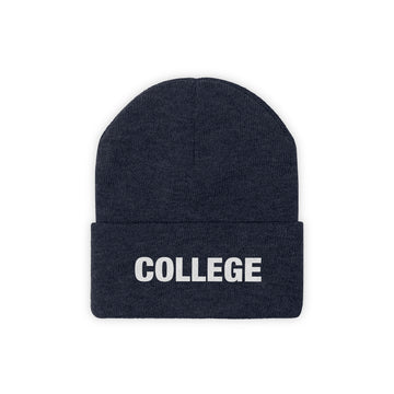 College Beanie - Adult Embroidered College Knit Hat