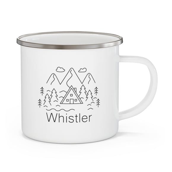 Whistler, Canada Camp Mug - Retro Enamel Camping Whistler Mug