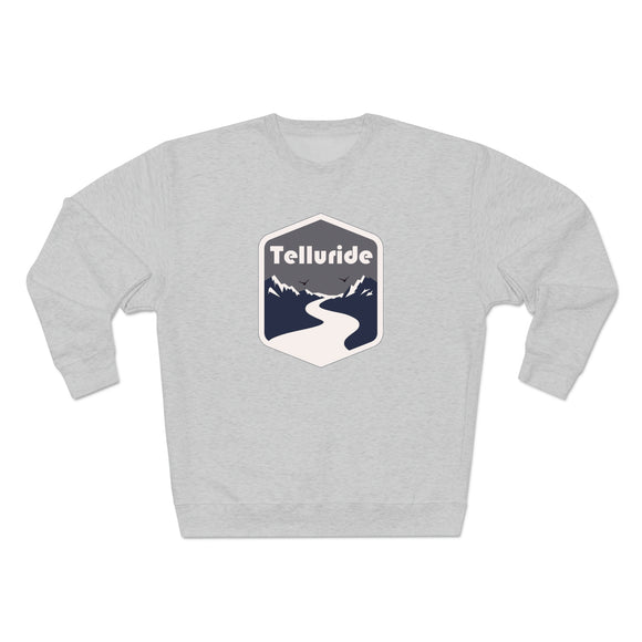 Premium Telluride, Colorado Crewneck Sweatshirt - Retro Unisex Sweatshirt