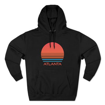 Buy black Premium Atlanta, Georgia Hoodie - Retro 80s Unisex Sweatshirt