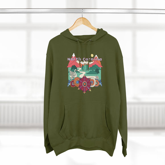 Premium North Carolina Hoodie - Boho Unisex Sweatshirt