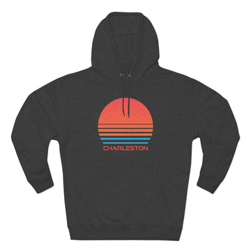 Buy charcoal-heather Premium Charleston, South Carolina Hoodie - Retro 80s Unisex Sweatshirt