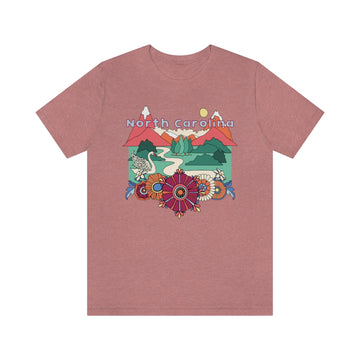 North Carolina Shirt, North Carolina Retro T-Shirt, Hippie Style North Carolina tee, North Carolina Mountain Shirt