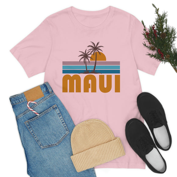 Maui, Hawaii T-Shirt - Retro Palm Tree Unisex Maui Shirt