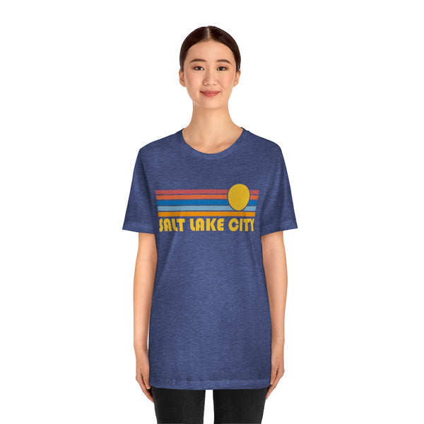 Salt Lake City, Utah T-Shirt - Retro Sun Unisex Salt Lake City T Shirt