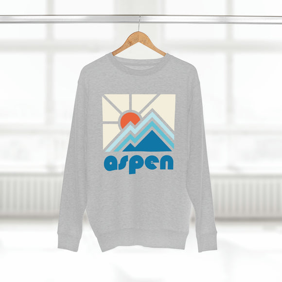 Premium Aspen, Colorado Crewneck Sweatshirt - Retro Unisex Sweatshirt