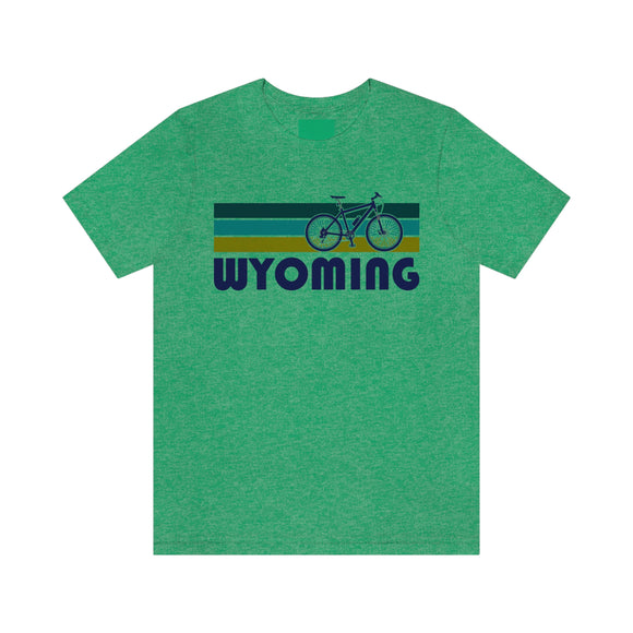 Wyoming T-Shirt - Retro Mountain Bike Adult Unisex Wyoming T Shirt