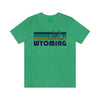 Wyoming T-Shirt - Retro Mountain Bike Adult Unisex Wyoming T Shirt
