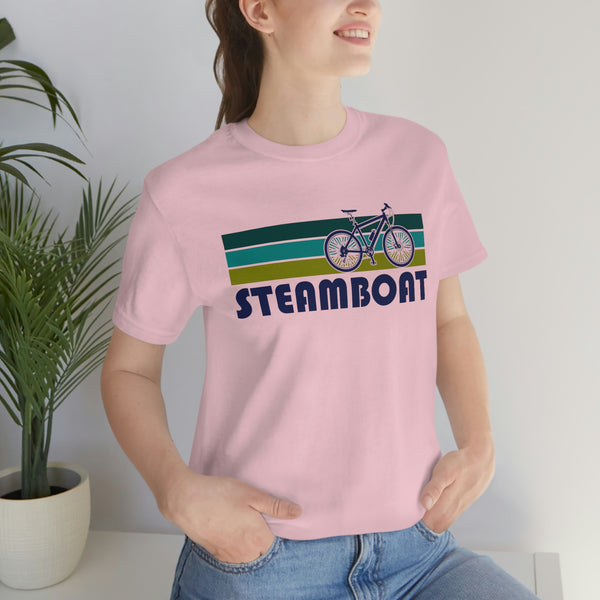 Steamboat T-Shirt - Retro Mountain Bike Adult Unisex Steamboat, Colorado T Shirt