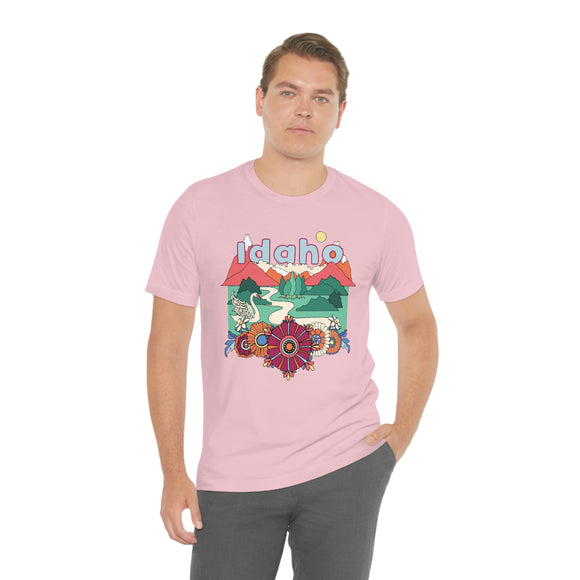 Idaho Shirt, Idaho Retro T-Shirt, Hippie Style Idaho tee, Idaho Mountain Shirt