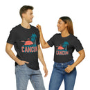 Cancun, Mexico T-Shirt - Retro Palm Tree & Beach Unisex Cancun Shirt-82