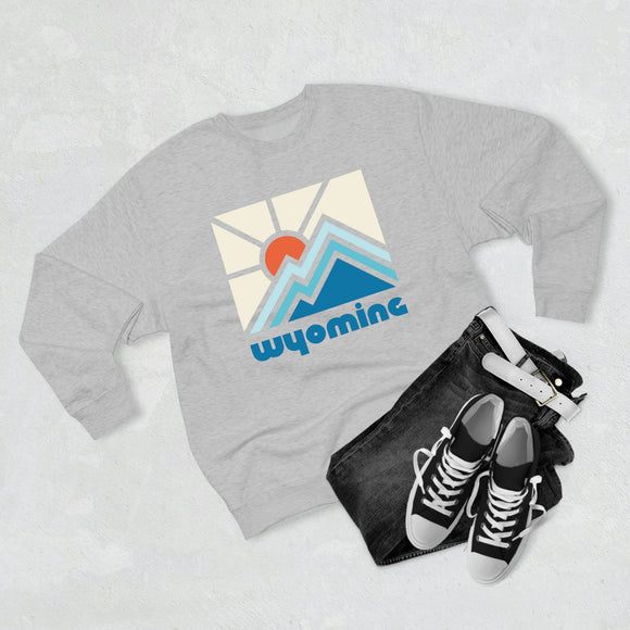 Premium Wyoming Crewneck Sweatshirt - Retro Unisex Sweatshirt