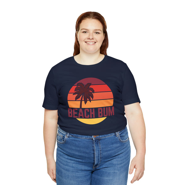 Beach Bum T-Shirt - Retro Palm Tree Unisex Beach Bum Shirt