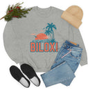 Biloxi, Mississippi Sweatshirt - Unisex Retro Palm Tree Crewneck Biloxi Sweatshirt-35