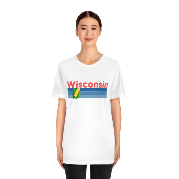 Wisconsin T-Shirt - Retro Corn Unisex Wisconsin Shirt