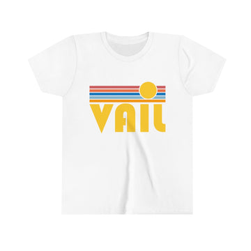 Vail Youth T-Shirt - Retro Sun Colorado Kid's TShirt - 0