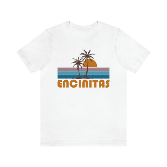 Encinitas, California T-Shirt - Retro Palm Tree Unisex Encinitas Shirt