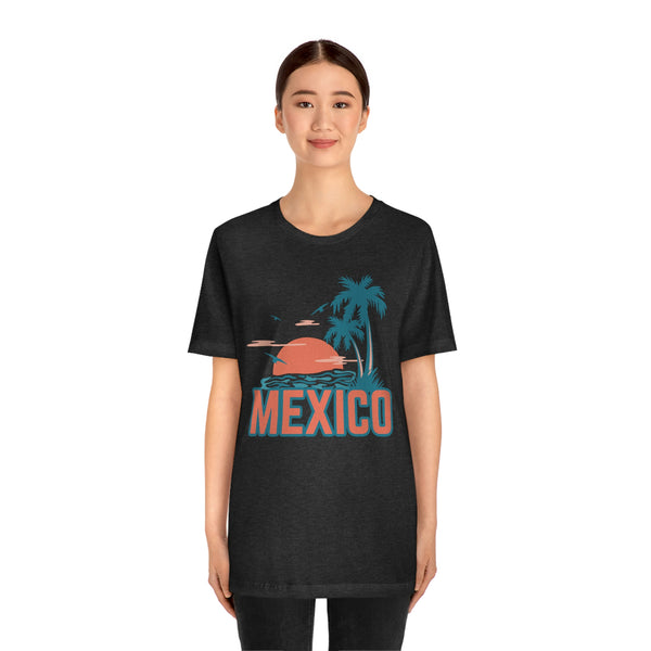 Mexico T-Shirt - Retro Palm Tree & Beach Unisex Mexico Shirt