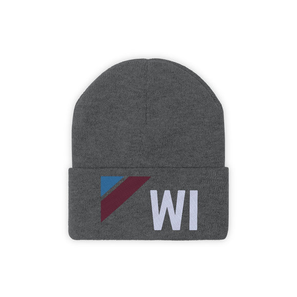 Wisconsin Beanie - Adult Embroidered Retro Wisconsin Knit Hat