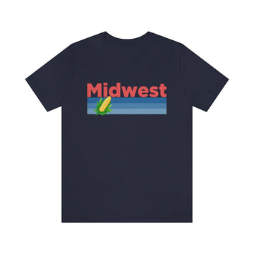 Buy navy Midwest T-Shirt - Retro Corn Unisex Midwest Shirt