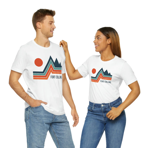 Fort Collins, Colorado T-Shirt - Retro Mountain Unisex Fort Collins Shirt