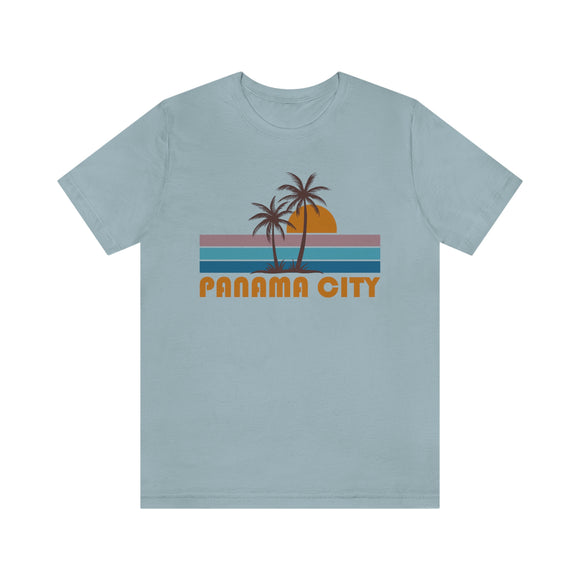 Panama City, Florida T-Shirt - Retro Palm Tree Unisex Panama City Shirt