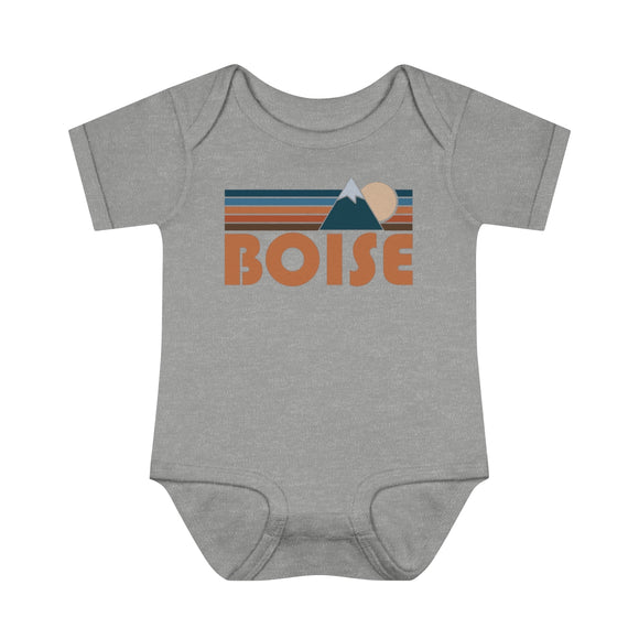Boise Baby Bodysuit - Retro Mountain Boise, Idaho Baby Bodysuit
