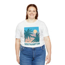 Southampton, New York T-Shirt - Retro Palm Tree & Beach Unisex Southampton Shirt-7