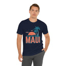 Maui, Hawaii T-Shirt - Retro Palm Tree & Beach Unisex Maui Shirt-90