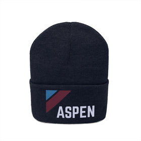 Aspen, Colorado Beanie - Adult Embroidered Retro Aspen Knit Hat