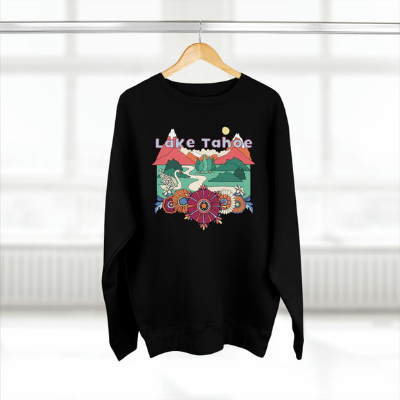 Premium Lake Tahoe, California Crewneck Sweatshirt - Retro Unisex Sweatshirt