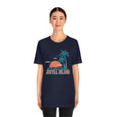 Jekyll Island, Georgia T-Shirt - Retro Palm Tree & Beach Unisex Jekyll Island Shirt-59