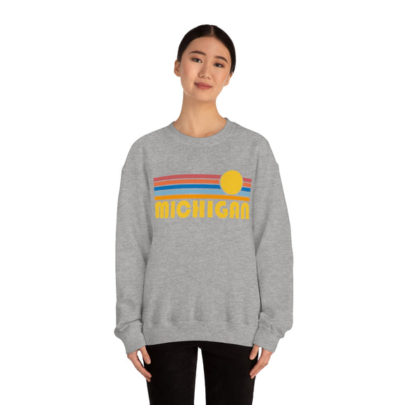 Michigan Sweatshirt - Retro Sunrise Unisex