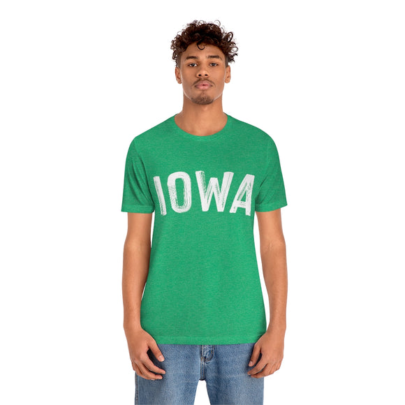 Iowa T-Shirt - Paint Text Unisex Iowa Shirt