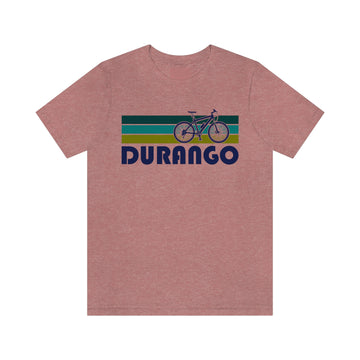 Buy heather-mauve Durango T-Shirt - Retro Mountain Bike Adult Unisex Durango, Colorado T Shirt