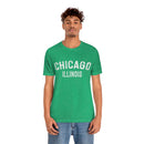 Chicago, Illinois Shirt - Paint Text Unisex Chicago T-Shirt-11