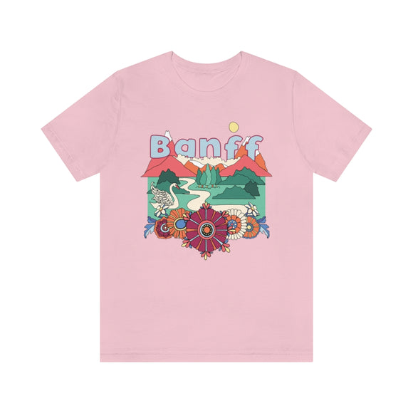 Banff T-Shirt - Retro Mountain / Hippie Style Banff, Canada Shirt