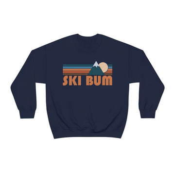 Buy navy Ski Bum Sweatshirt - Retro Mountain Unisex