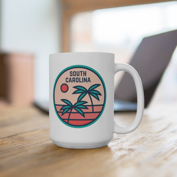 South Carolina Mug, Ceramic South Carolina Mug, South Carolina Coffee Mug