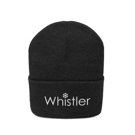 Whistler BC, Canada Beanie Snowflake - Embroidered Whistler Knit Hat